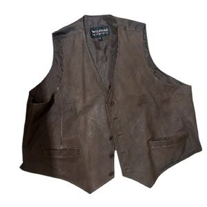 Wilson’s Leather Men’s 2X Brown Genuine Leather Vest